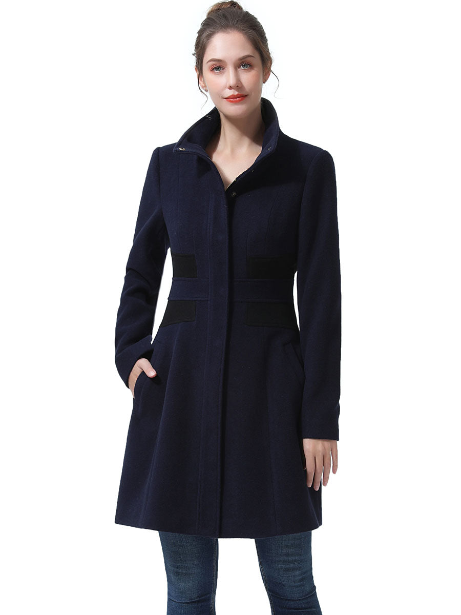 BGSD Women Ari Fit & Flare Wool Coat – Luxury Lane