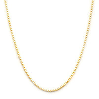 14k Yellow Gold Italian Baby Box Chain 0.55mm wide 17.5 inch long