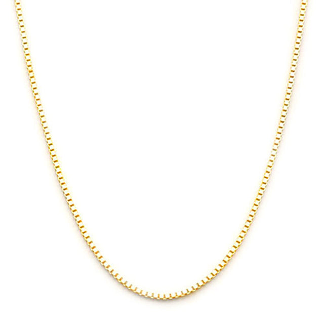 14k Yellow Gold Italian Baby Box Chain 0.55mm wide 17.5 inch long