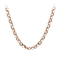 14k White and Rose Gold Italian Rolo Chain 17.5 inch long