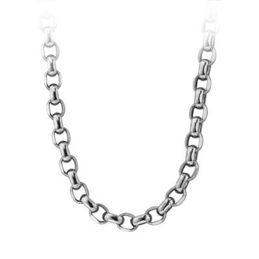 14k White Gold Italian Cable Chain 19.5 inch long