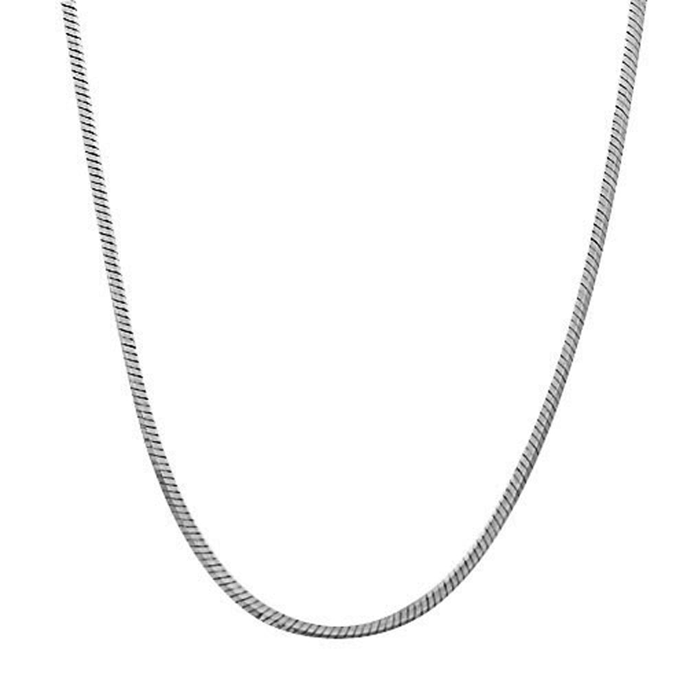 14k White Gold Italian Snake Chain 0.74mm wide 17.5 inch long