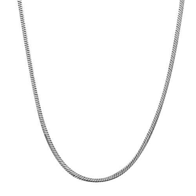 14k White Gold Italian Snake Chain 0.74mm wide 17.5 inch long