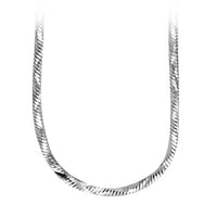 14k White Gold Italian Thick Twisted Snake Chain 17.5 inch long