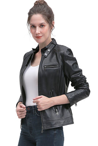 BGSD Women Casey Lambskin Leather Jacket