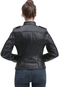 BGSD Women Clara Lambskin Leather Jacket