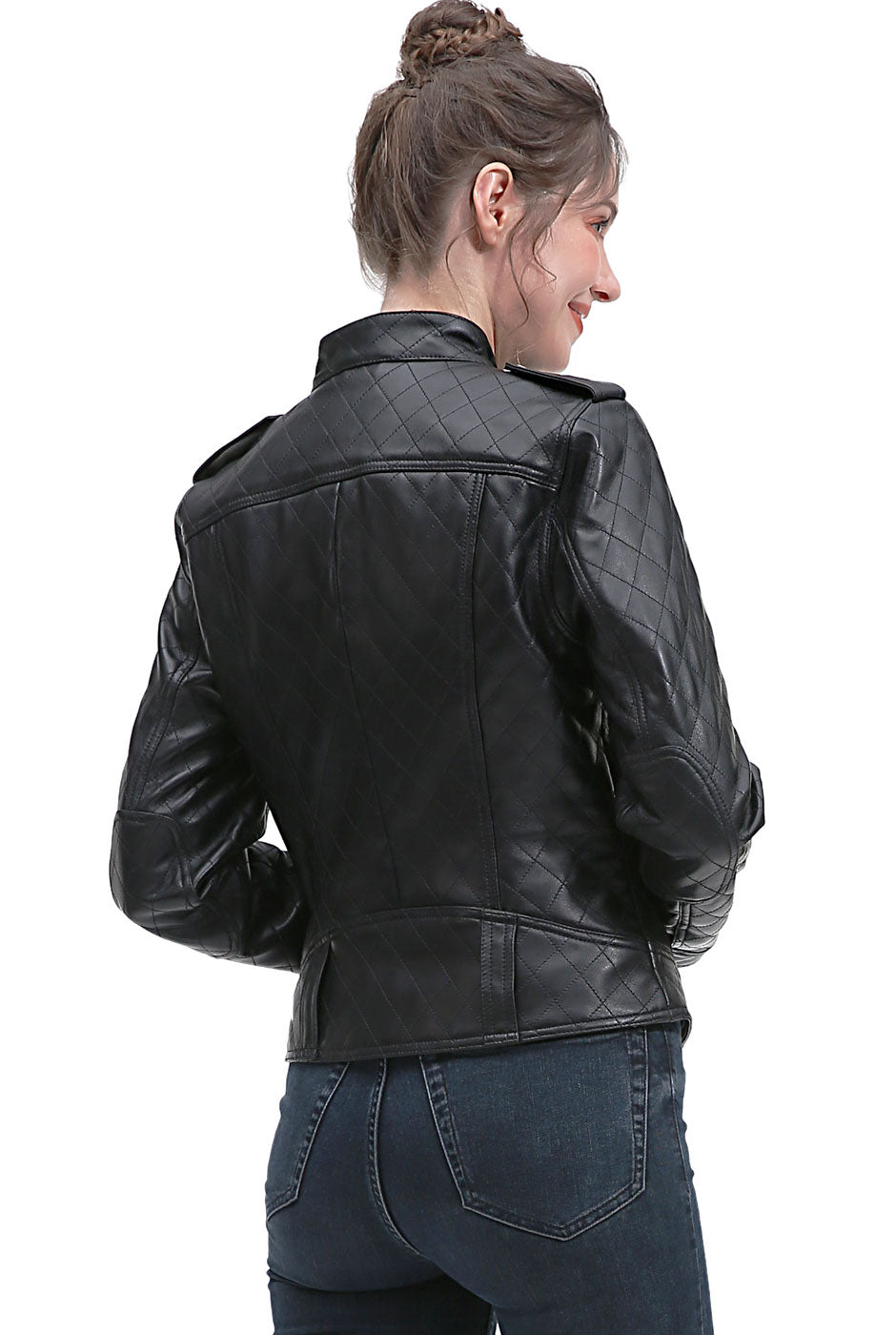 BGSD Women Clara Lambskin Leather Jacket