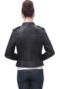 BGSD Women Hanna Quilted Lambskin Leather Jacket