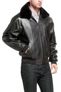 Landing Leathers Men Air Force B-15 Leather Flight Bomber Jacket