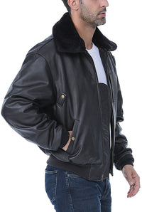 Landing Leathers Men Air Force B-15 Leather Flight Bomber Jacket