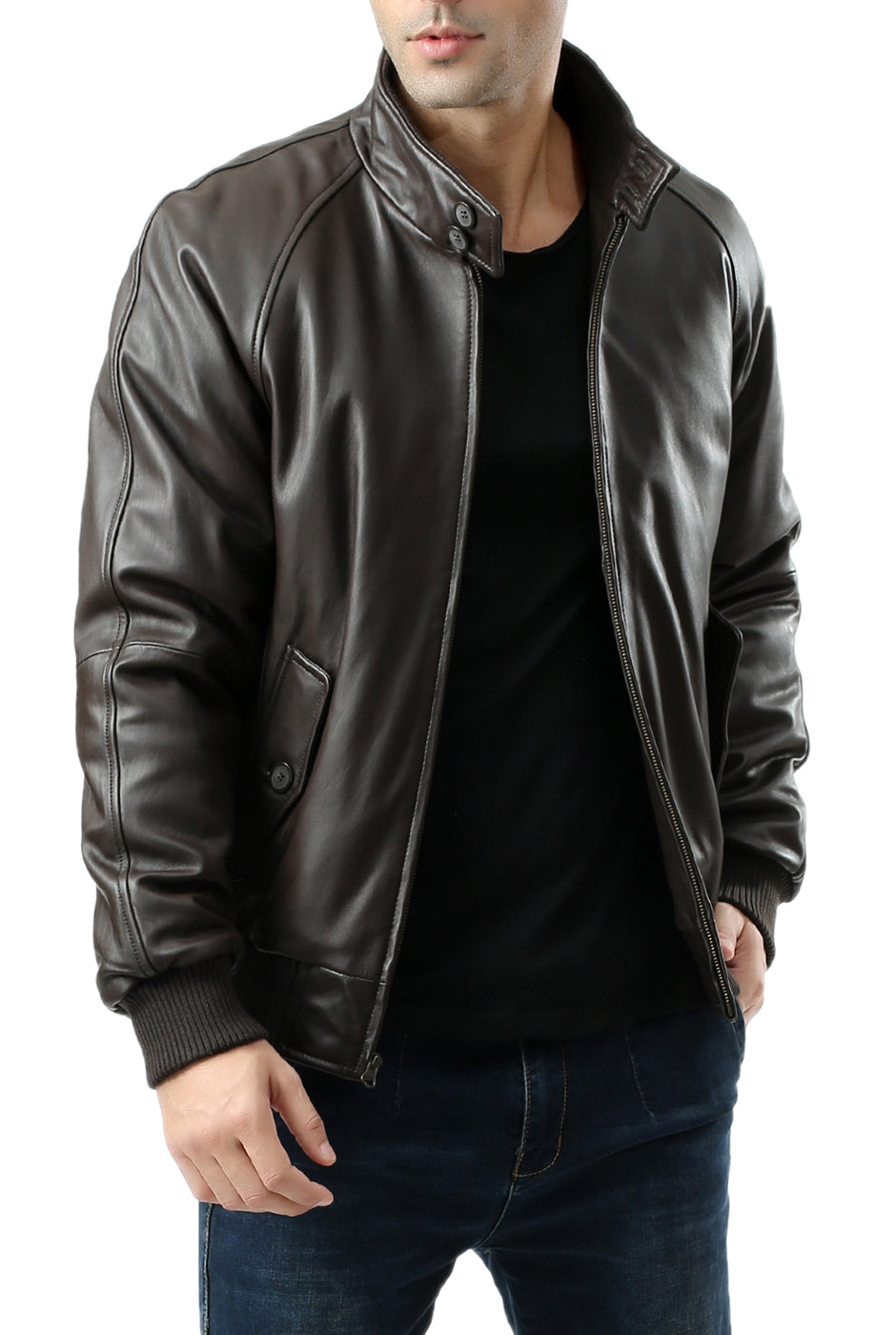 Landing Leathers Men WWII Leather Bomber Jacket