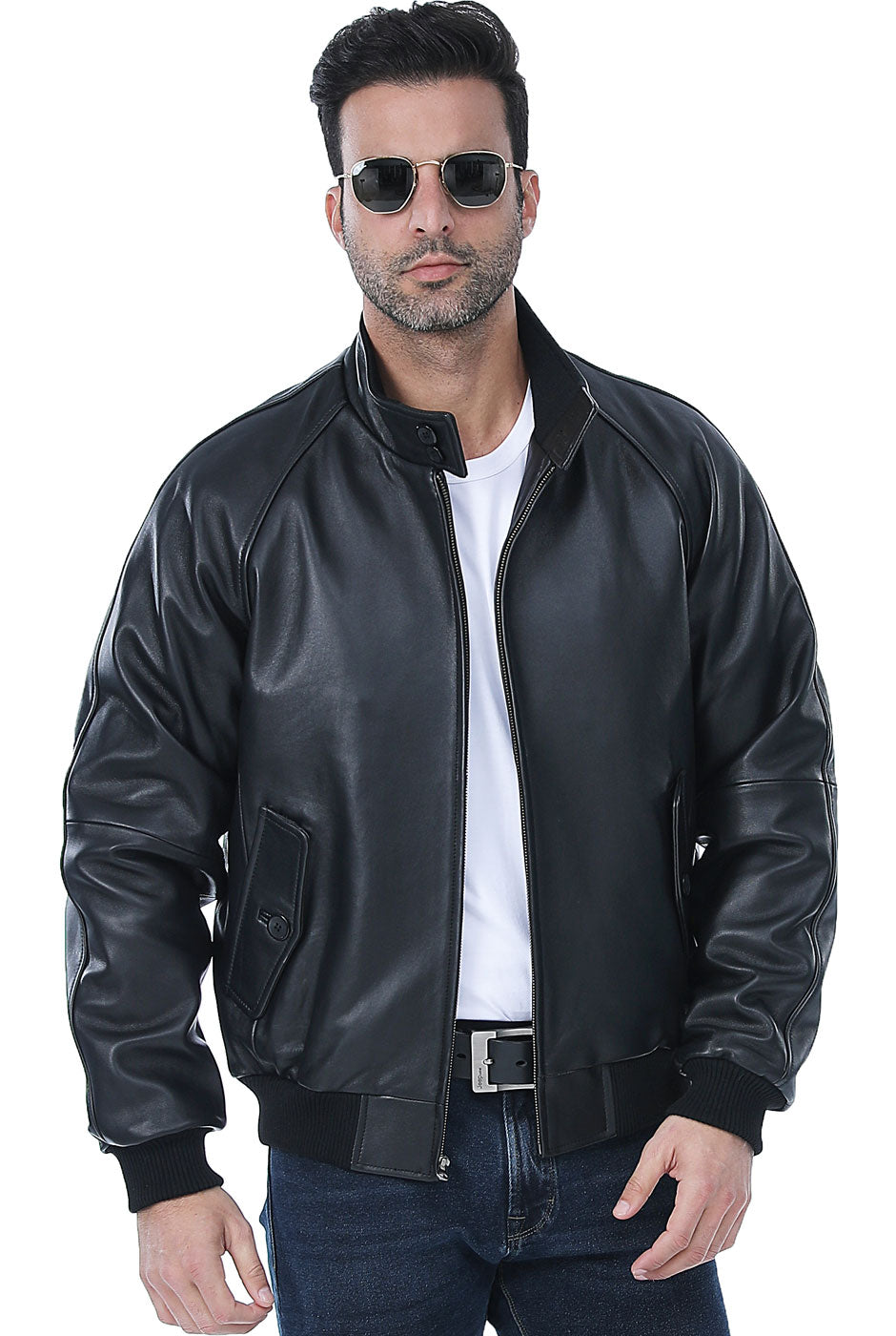 Landing Leathers Men WWII Leather Bomber Jacket