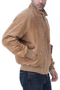 Landing Leathers Men WWII Suede Leather Bomber Jacket