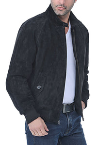 Landing Leathers Men WWII Suede Leather Bomber Jacket