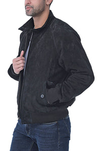 Landing Leathers Men WWII Suede Leather Bomber Jacket