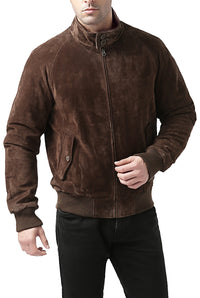 Landing Leathers Monogram Collection Men WWII Suede Leather Bomber Jacket