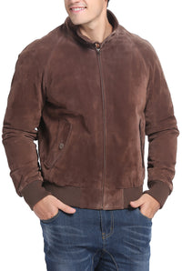 Landing Leathers Men WWII Suede Leather Bomber Jacket