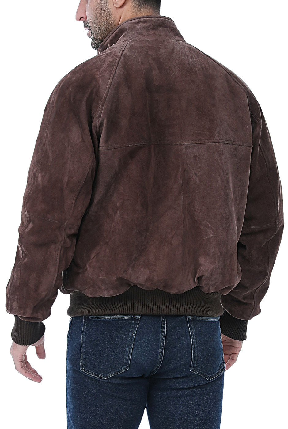 Landing Leathers Monogram Collection Men WWII Suede Leather Bomber Jacket