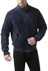 Landing Leathers Men WWII Suede Leather Bomber Jacket