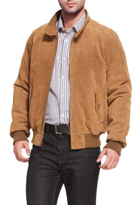 Landing Leathers Men WWII Suede Leather Bomber Jacket