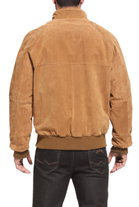 Landing Leathers Men WWII Suede Leather Bomber Jacket