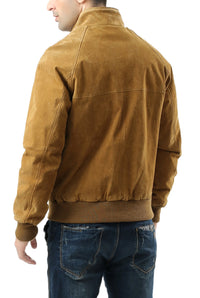 Landing Leathers Men WWII Suede Leather Bomber Jacket