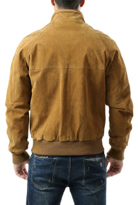 Landing Leathers Men WWII Suede Leather Bomber Jacket