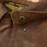 Landing Leathers Air Force Men A-2 Distressed Leather Flight Jacket