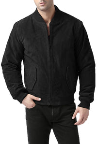 BGSD Men Urban Leather Bomber Jacket