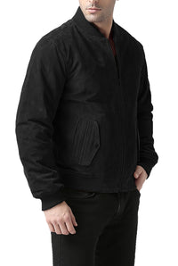 BGSD Men Urban Leather Bomber Jacket