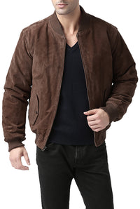 BGSD Men Urban Leather Bomber Jacket