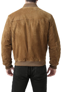 BGSD Men Urban Leather Bomber Jacket