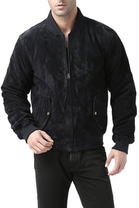 BGSD Men Urban Leather Bomber Jacket