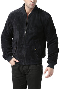 BGSD Men Urban Leather Bomber Jacket