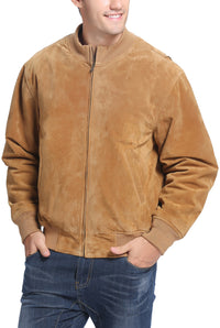 Landing Leathers Men WWII Suede Leather Tanker Jacket