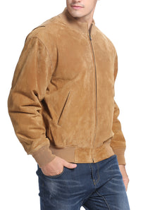 Landing Leathers Men WWII Suede Leather Tanker Jacket