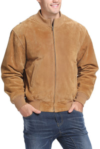 Landing Leathers Men WWII Suede Leather Tanker Jacket