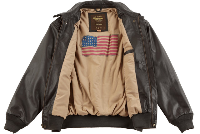 Landing Leathers Monogram Collection Men Air Force A2 Leather Flight Bomber Jacket