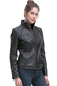 BGSD Women Kate Lambskin Leather Jacket