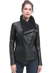 BGSD Women Kiara Lambskin Leather Jacket