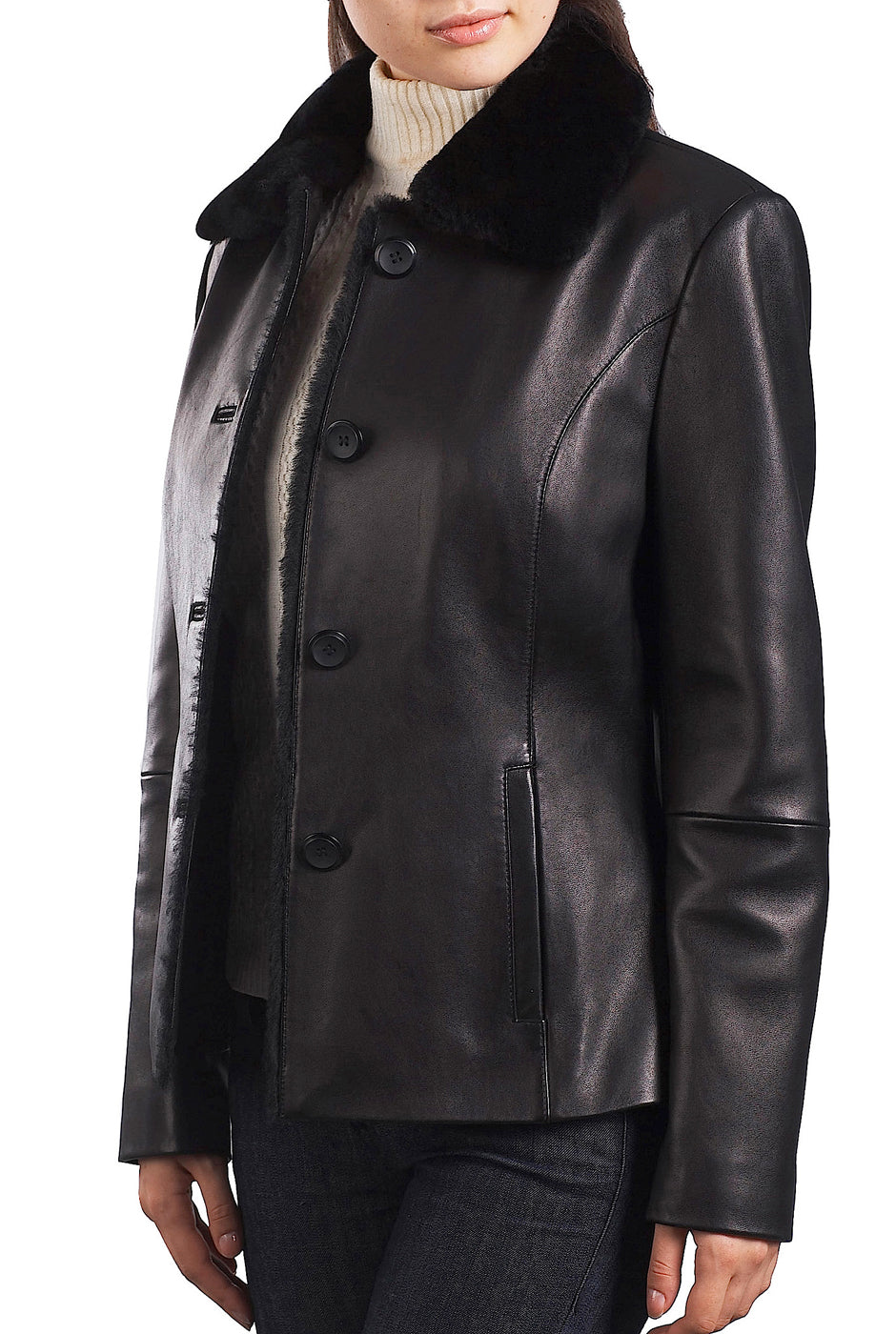 BGSD Women Kare New Zealand Lambskin Leather Jacket