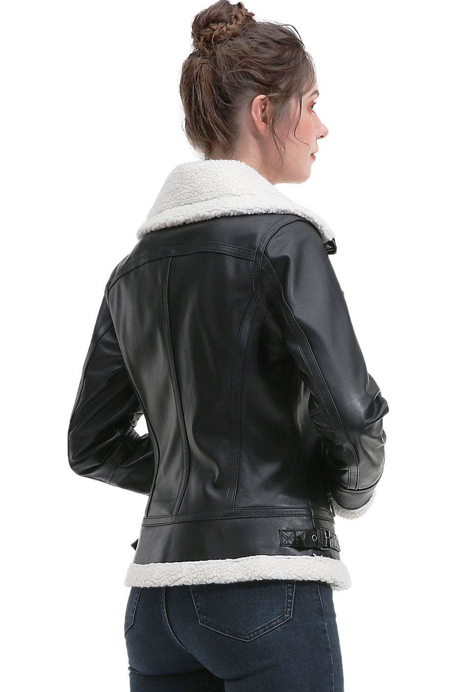 BGSD Women Hessa Lambskin Leather Jacket