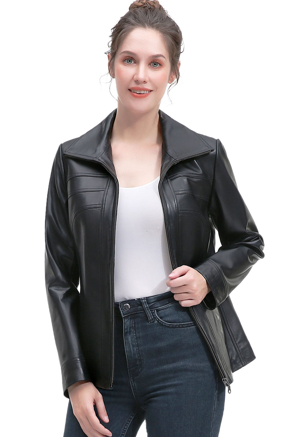 BGSD Women Joyce Lambskin Leather Jacket