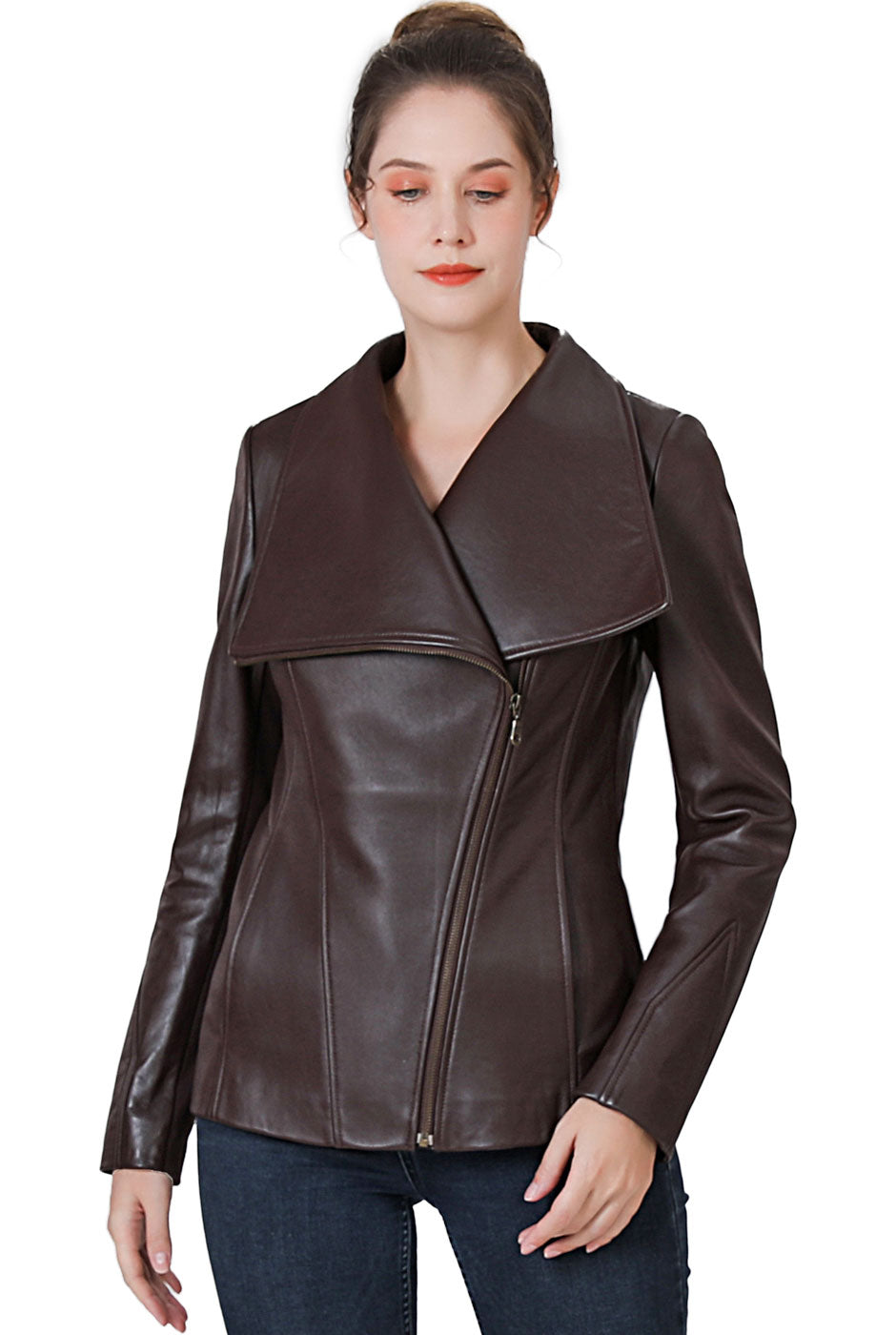 BGSD Women Mara Lambskin Leather Jacket