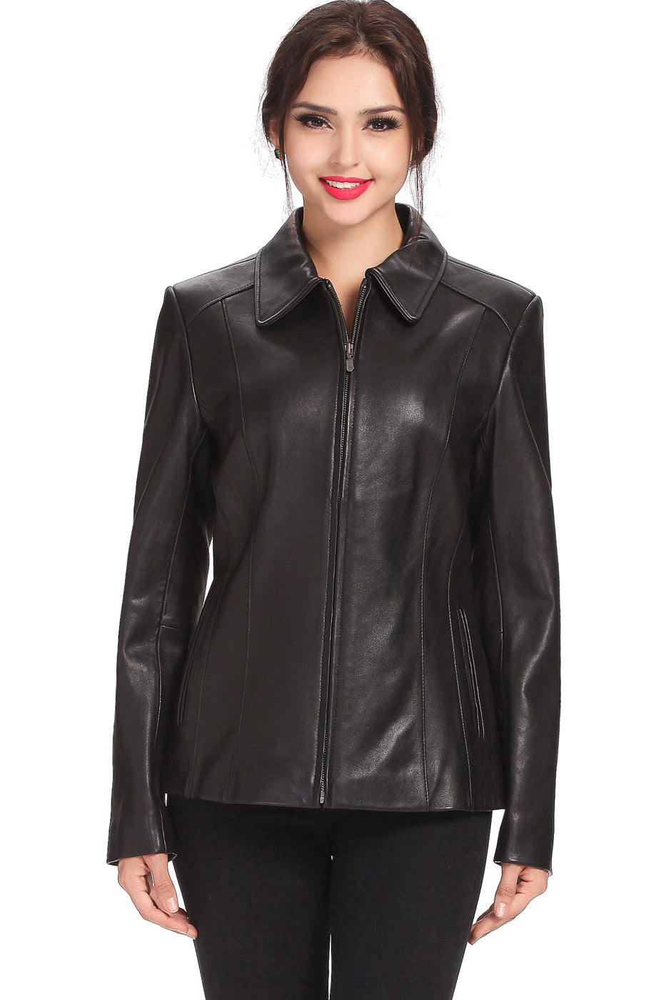 BGSD Women Miranda Lambskin Leather Jacket