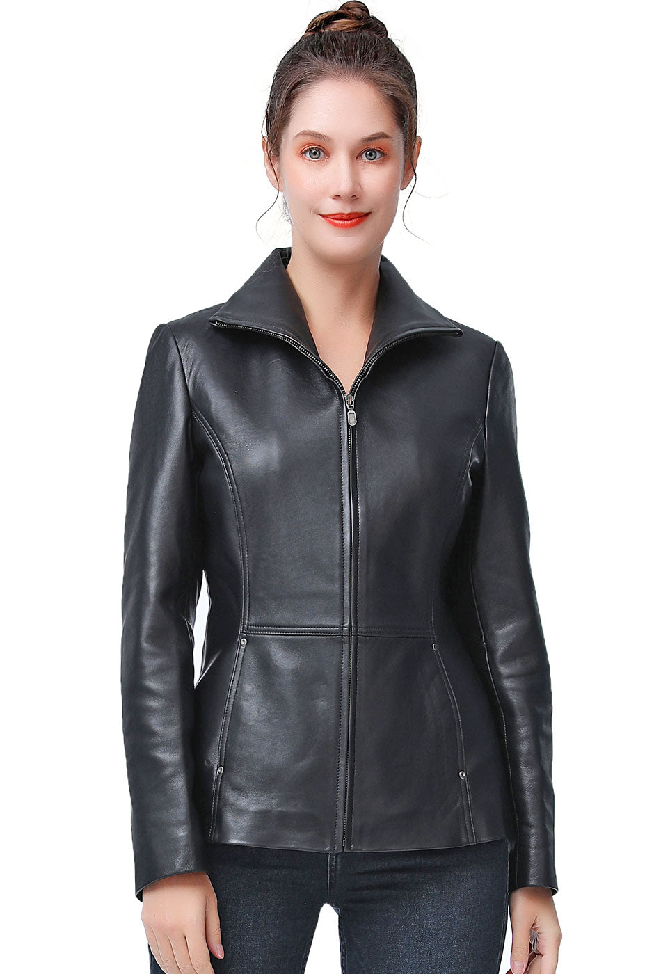 BGSD Women Lyla Lambskin Leather Jacket