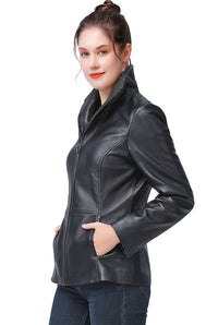 BGSD Women Lyla Lambskin Leather Jacket