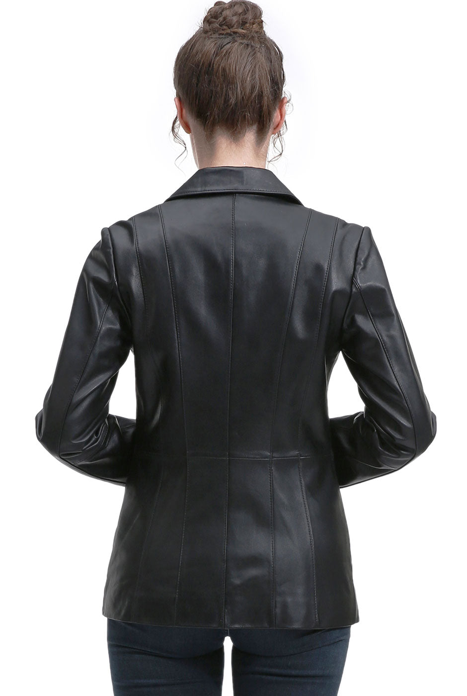 BGSD Women Reyna Lambskin Leather Blazer Jacket