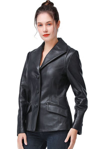 BGSD Women Emma Lambskin Leather Blazer