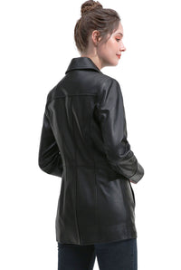 BGSD Women Sofia Lambskin Leather Coat